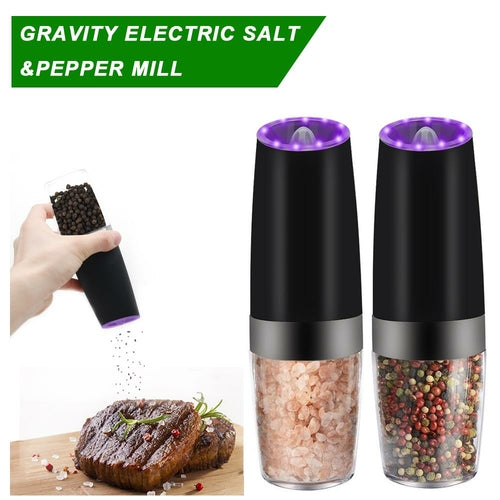 Electric Gravity-Sensor Pepper Grinder & Spice Mill