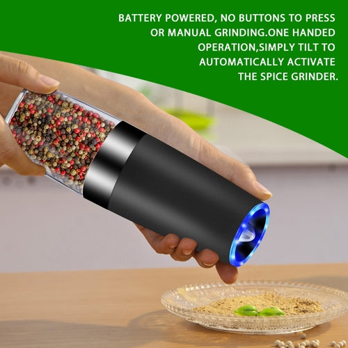 Electric Gravity-Sensor Pepper Grinder & Spice Mill