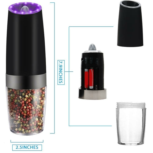 Electric Gravity-Sensor Pepper Grinder & Spice Mill